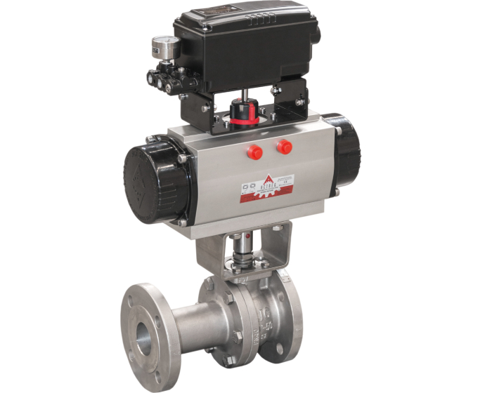 Ball valve 340IIS V-60° DN15 + ASR40/6 + YT 3300 positioner